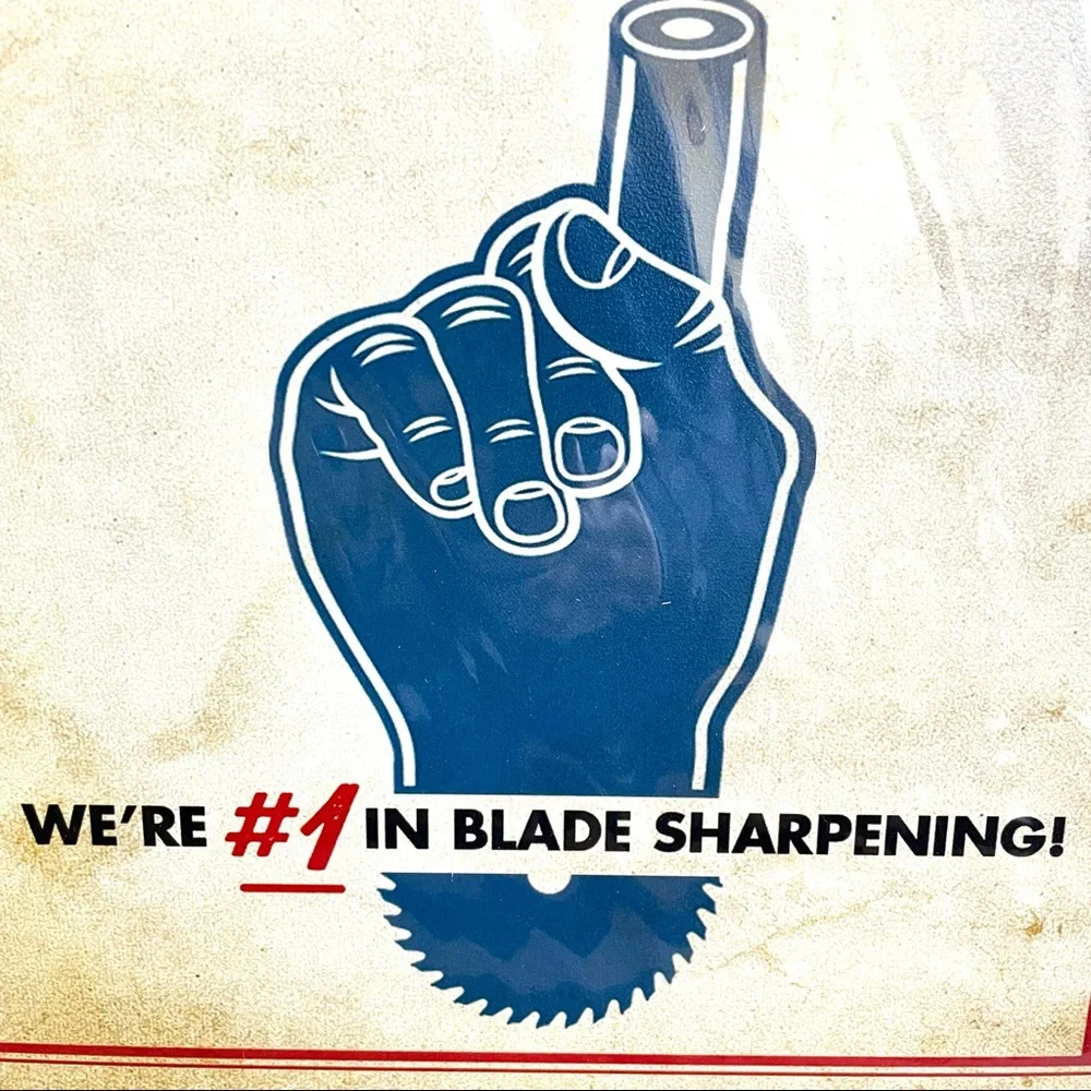 NEW Hutch’s Hardware We’re #1 In Blade Sharpening Metal Sign